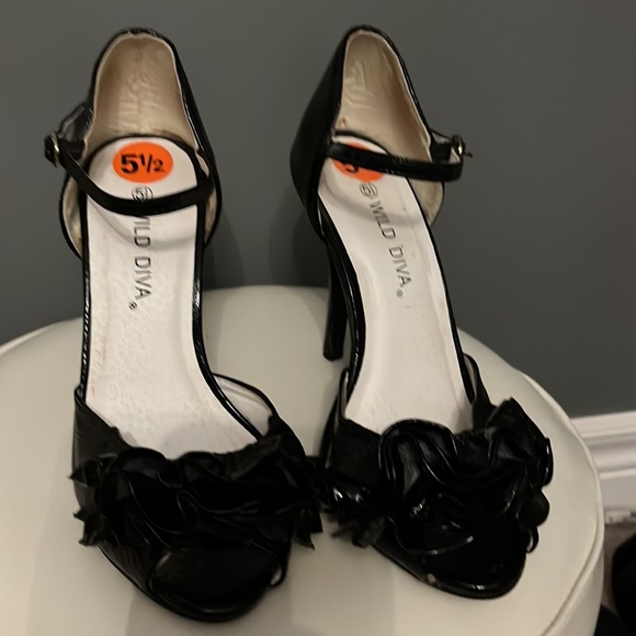 Black peep toe heel - Picture 6 of 7